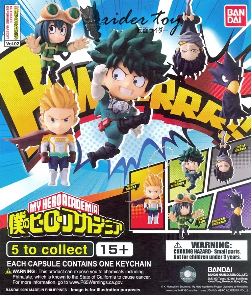 Bandai Original CANDY TOY/EX CASHAPON Gashapon ADVERGE MOTION Vol.2 MY HERO ACADEMIA figura de Anime juguetes para niños regalos