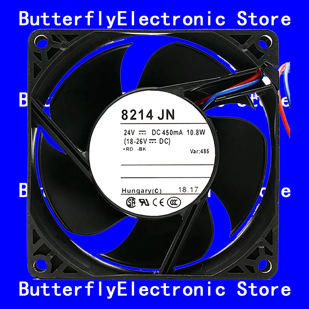 

НОВЫЙ ОРИГИНАЛЬНЫЙ 8214JN 8214 JN 24 В постоянного тока 10,8 Вт 8038 80*80*38 мм ОХЛАЖДАЮЩИЙ ВЕНТИЛЯТОР