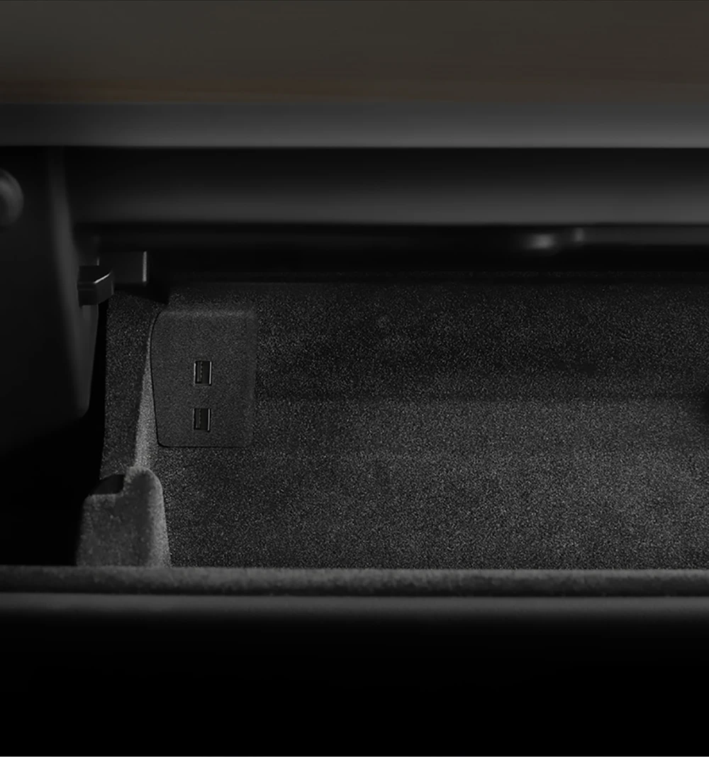 Für Tesla Modell 3Y Highland Juniper 2021-2025 Handschuhfach Beflockung USB HUB Adapter Schnell Ladegerät Auto zubehör – Detail 5