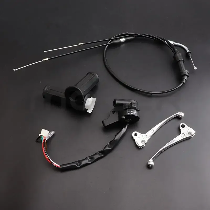 For Yamaha PW50 PY50 50cc PEEWEE PIWI Dirt Pit Bike Motorcycle Accelerator Handle Brake Lever Start Switch Choke Cable Set