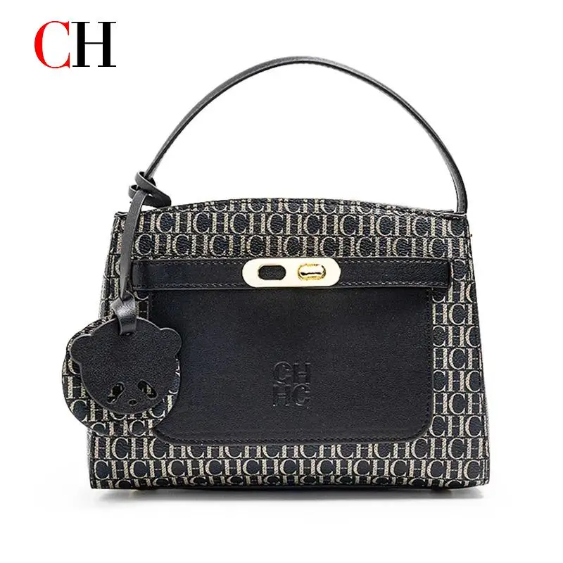 

CH Branded Fashion Crossbody Women's Bag Letter Printing Design Buckle Handbag Elegant Hundred Letters Design Sense