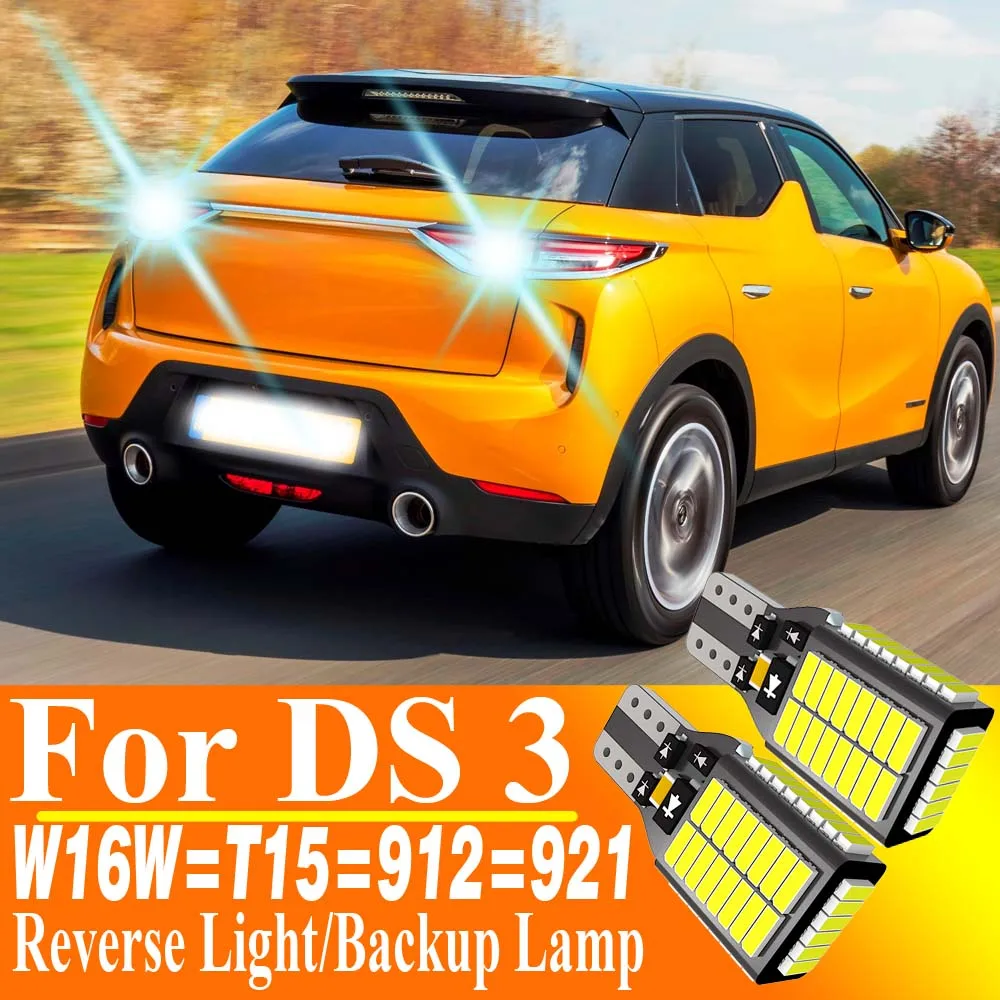 

2pcs W16W T15 921 Led Canbus Reverse Light Car Bulb Backup Lamp 912 12.8V 16W W2.1x9.5d For DS 3 CROSSBACK UR UC UJ 2019~2026