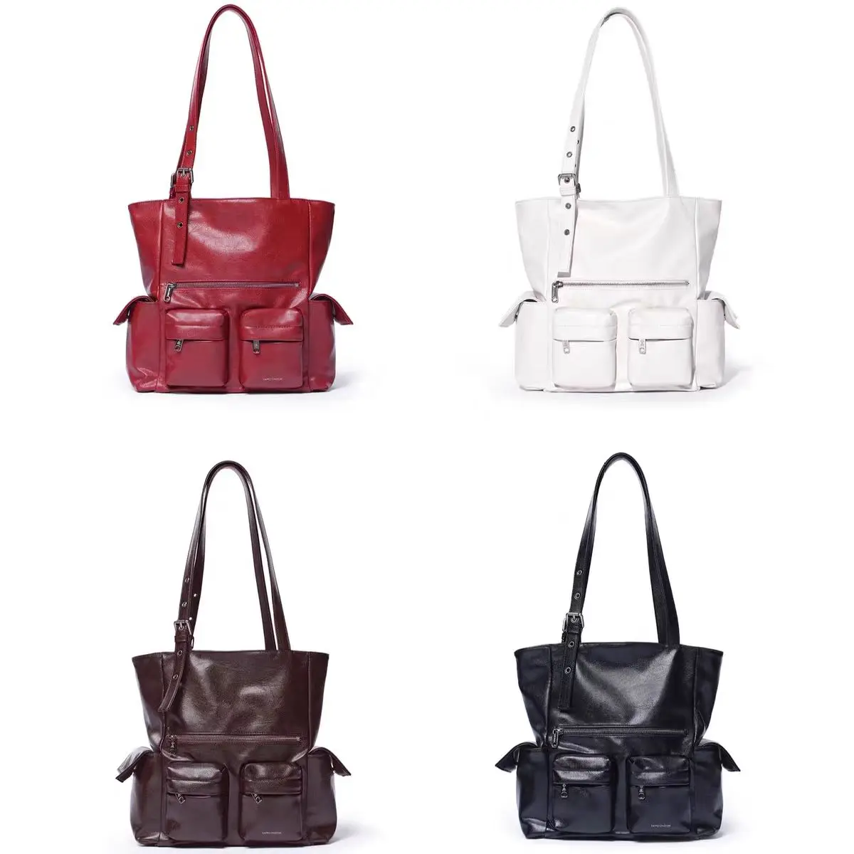 

Samoondoh Korean purchasing agent pocket shopper vertical style pocket single shoulder bag medium size Samo ondoh