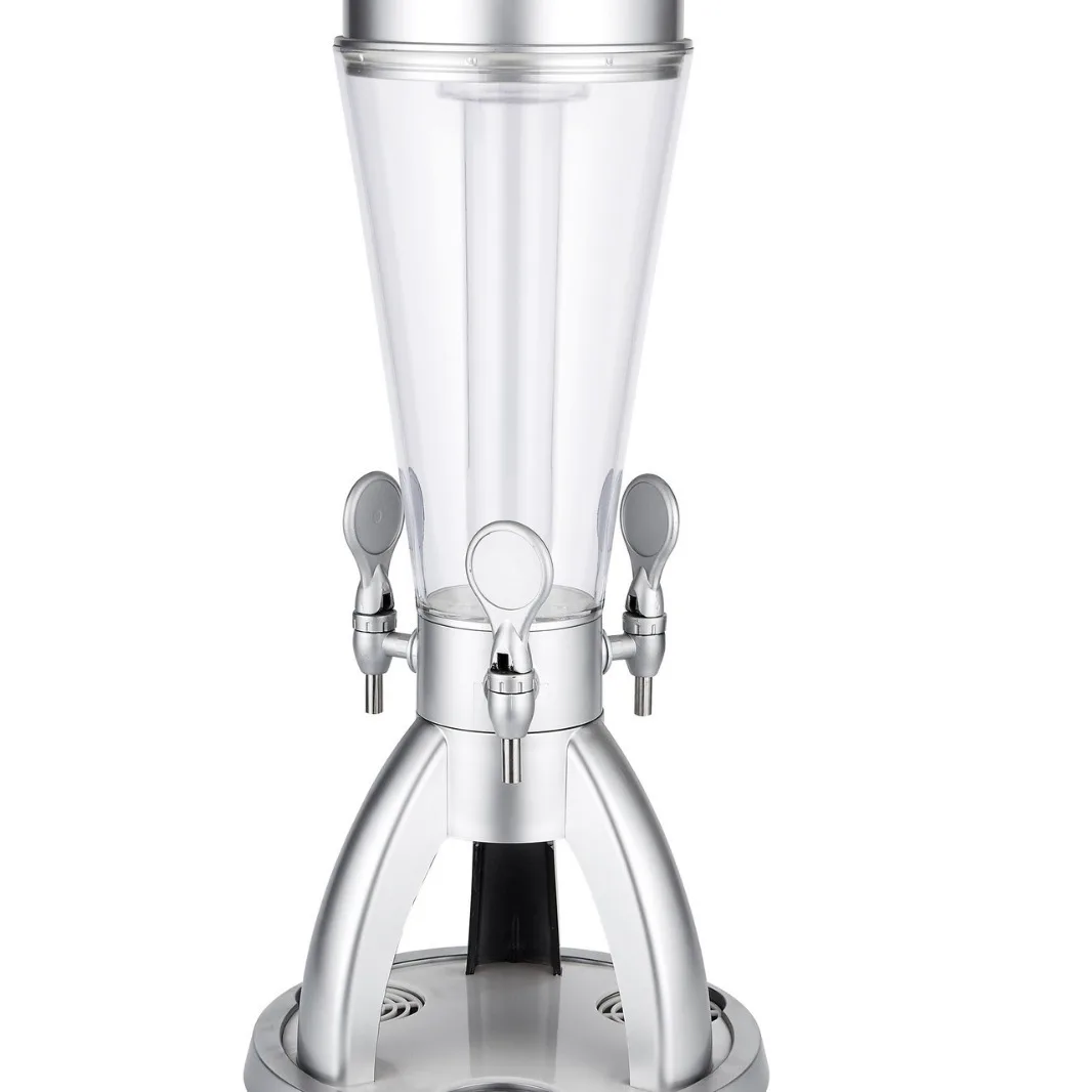 Three-head water nozzle cannon tower barrel column beer machine wine rack beverage machine