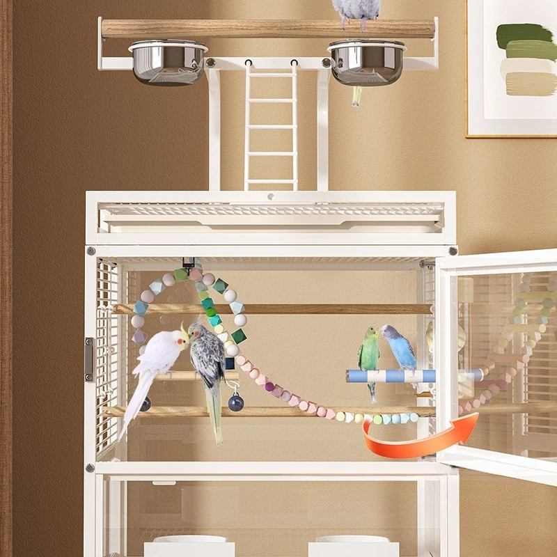 

Transparent, horizontal silk, vertical grid, bird cage, luxury, parrot, household