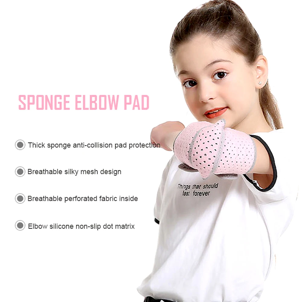 1Pair Kids Protective Elbow Pads Outdoor Sports Fits for Boys and Girls Multi Sports Skateboarding Roller Skating Cycling Biking