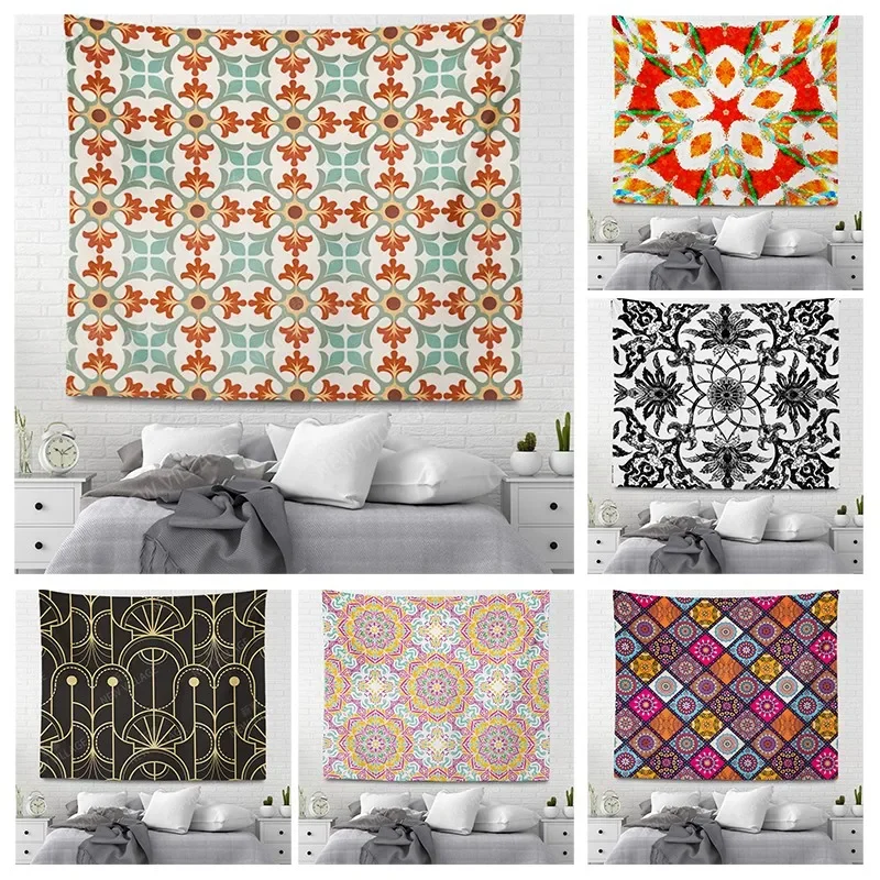 Home decoration Wall tapestry aesthetic room boho accessories wall hanging fabric autumn decor mandala vintage Bedroom Macrame