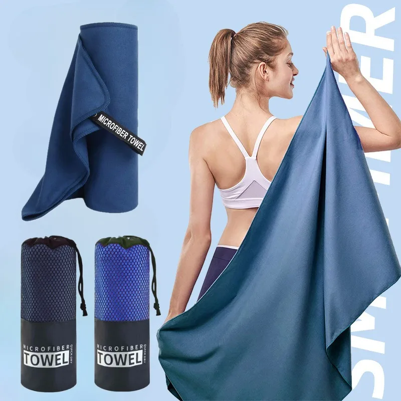40x80CM dubbelzijdig fluwelen sporthanddoek sneldrogend absorberend gym yoga fitness zwemmen camping hardlopen strandlaken