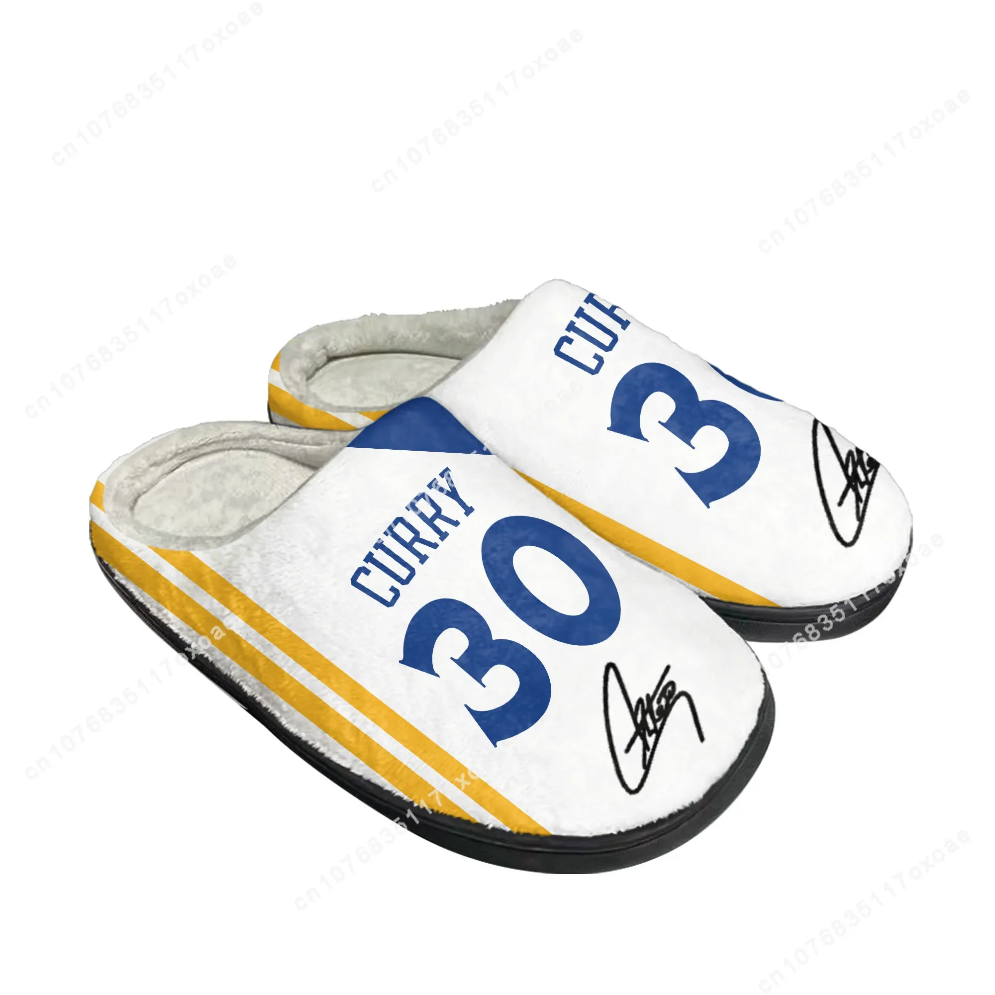 

Golden basketball Home Cotton Slippers Mens Womens chef Stephen Curry NO 30 Plush Bedroom Keep Warm Shoes Slipper Custom Shoe