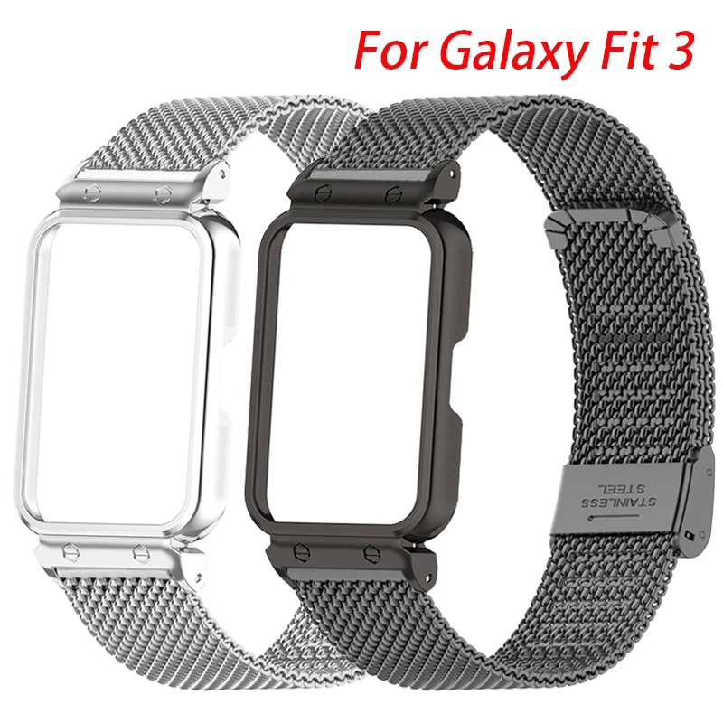 

Металлический ремешок для смарт-часов Samsung Galaxy Fit 3, Аксессуары для samsung galaxy fit 3, браслеты для Galaxy fit 3, защитный чехол