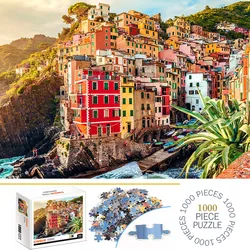 1000 Pieces Cinque Terre Jigsaw Puzzles for Adults Home Decor Games Family Fun Floor Puzzles Educational Toys for Kids