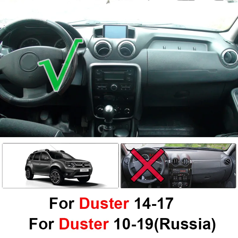 For Renault Duster Dacia Duster 2014 2015 2016 2017 Car Dash Mat Dashmat Dashboard Cover Cushion Pad Interior Carpet Sun Shade