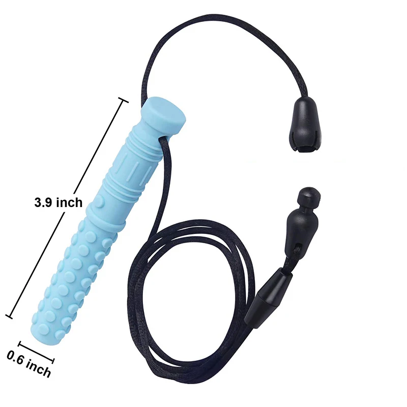 6 قطعة القلائد المضغ الحسية للبنين بنات الغذاء الصف سيليكون محرك الفم الإيدز مضغ قلادة محكم فقاعة للتوحد ADHD #3