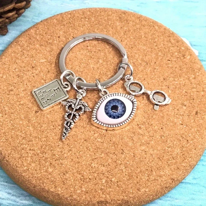 Optometrist Keychains Bag Charm Eye Doctor Charms keyrings