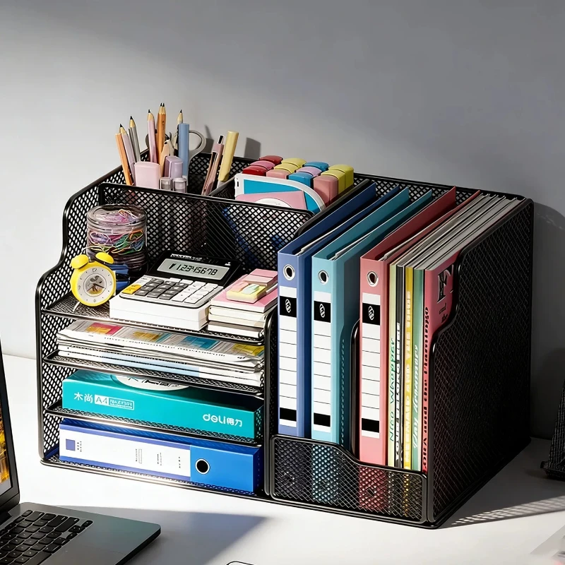 Baskets Shelves Office Storage Room Stuff Bookshelf Gadgets Trays Desk Storage Containers File Organizer Repisa Home Accessories