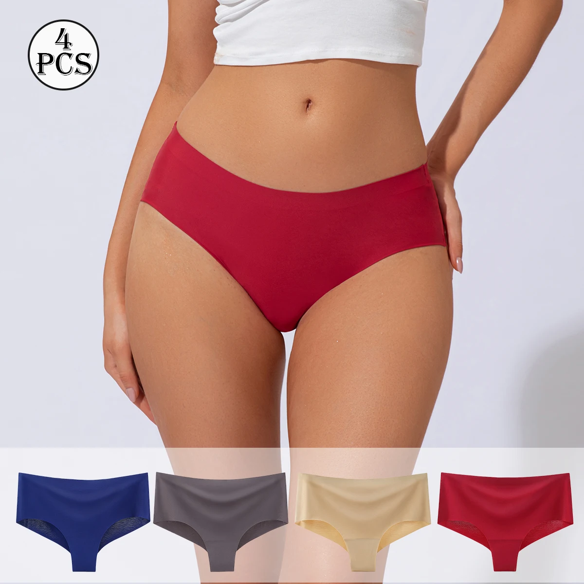 

4pcs Women's Sexy Underwear Cute Cotton Panties Briefs For Women Ladies Lingerie Cartoon Girls Pink Pantys Underpants Thongs