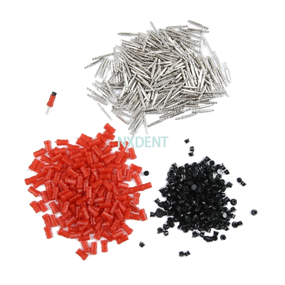 1000sets/bag Dental Lab Master Dowel Single Pins use Red Plastic Sleeves with Pindex Machine with Plastic Easily used