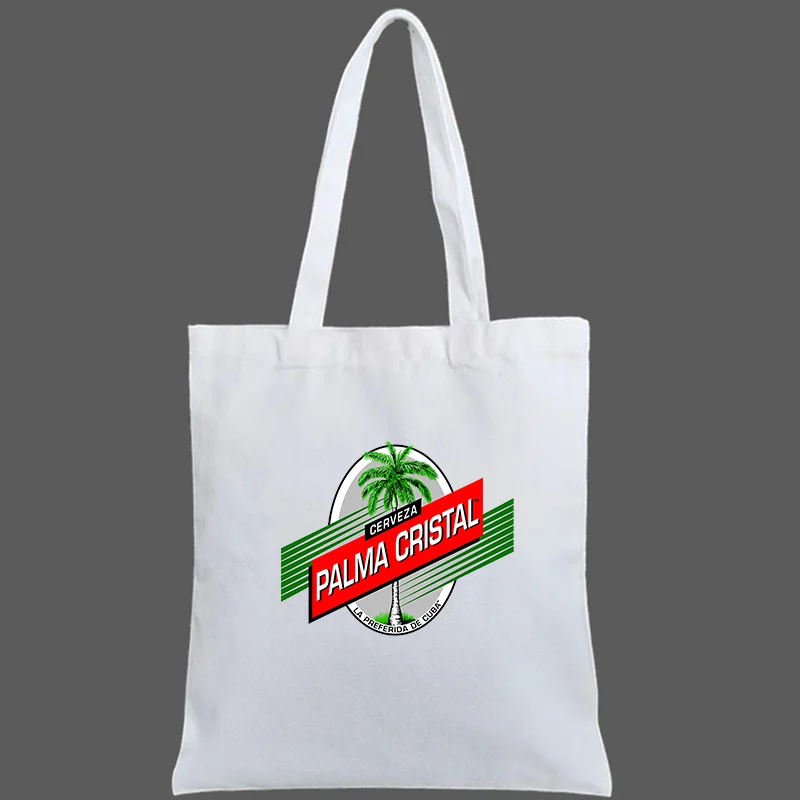 Cerzeva Cuba Cristal Beer Personalized Custom Canvas Bag Shopping Bag Customized Large Capacity Tote Bag women's Canvas Bag