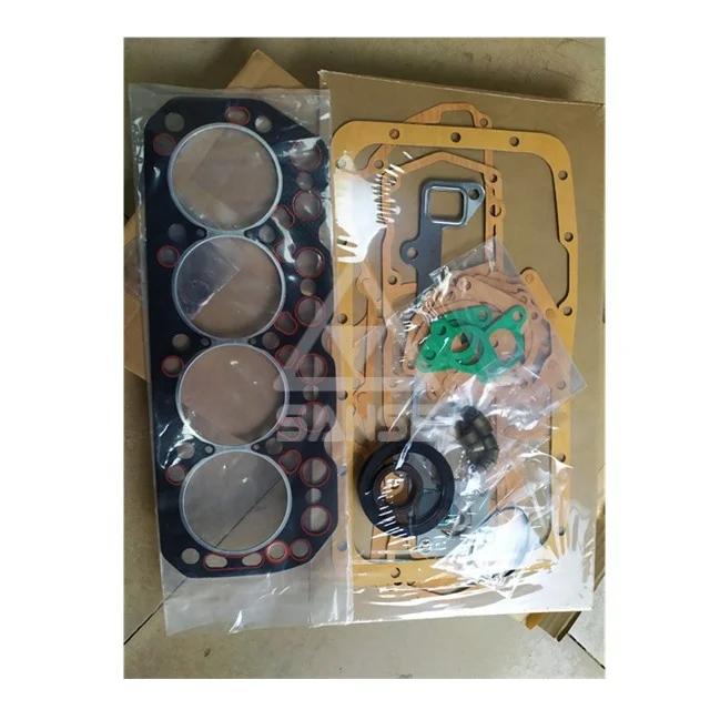 K4N Engine cylinder overhaul package and full gasket set with head gasket for SK045-1/SK050 mini machine