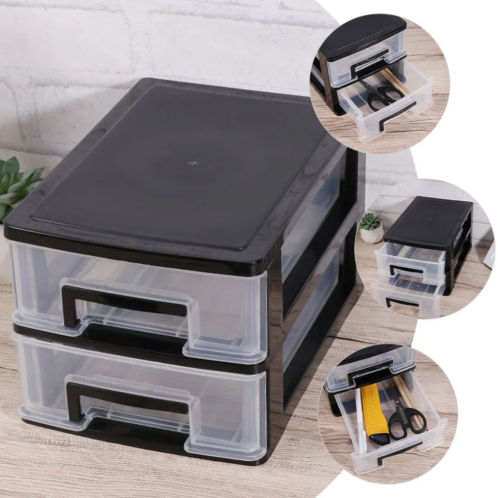 

2Pcs Storage Organizers Desktop Drawer Type Box for Makeup Accessories Organizer Sundry Storage Home Office Use