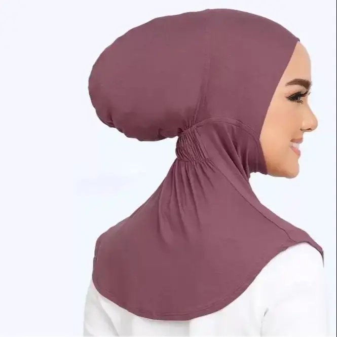 Bufanda interior musulmana para mujer, pañuelo para la cabeza, Hijab islámico Ninja, gorro de hueso