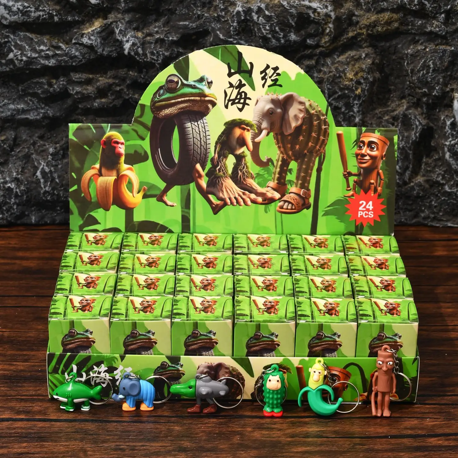 24PCS Italiano Brainrot Cieco Scatola Giocattolo Tralarero Tralala Tungtung Sahur Bombardinocrocodilo Figure Portachiavi Giocattoli Da Collezione