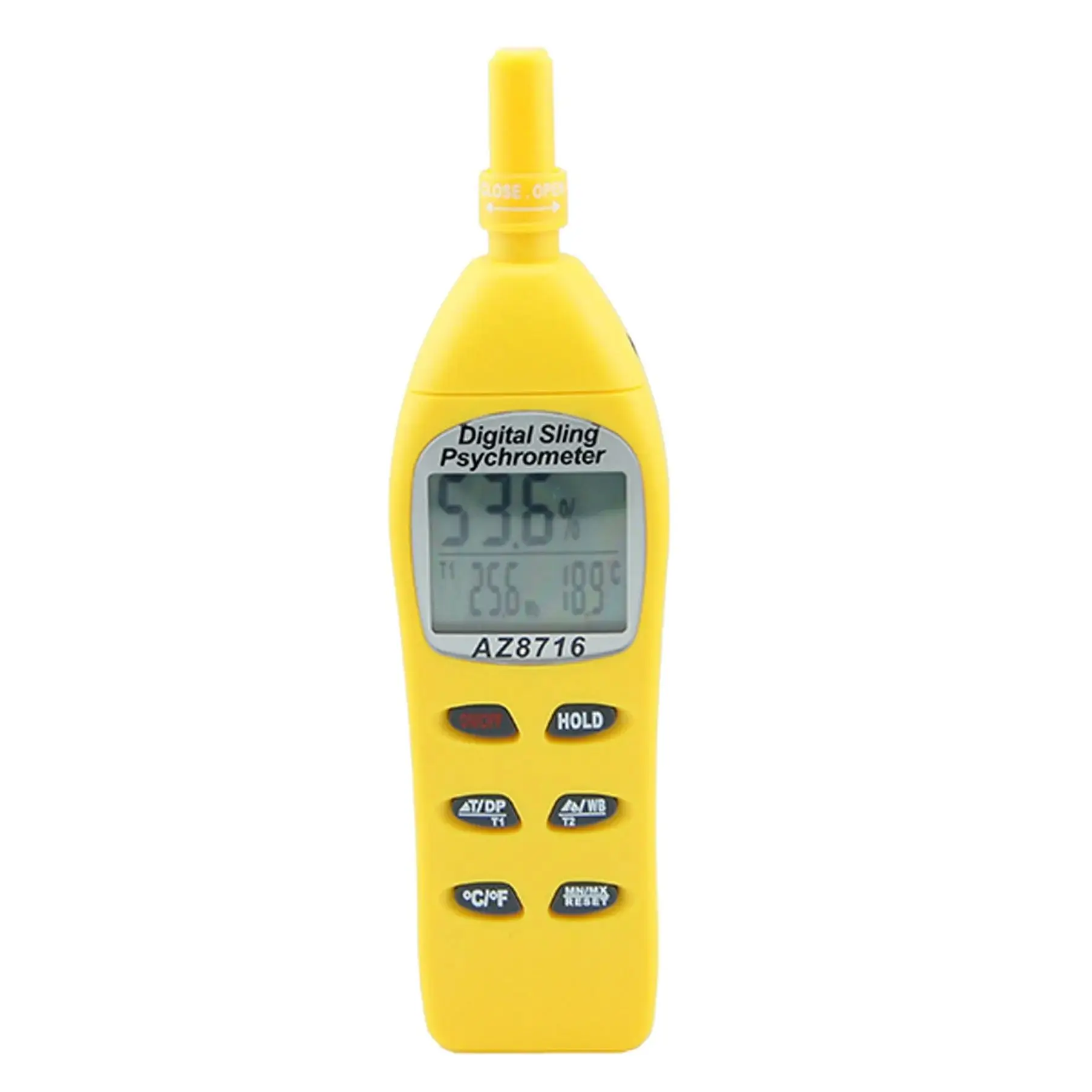 

Digital Display Thermometer AZ8716 Digital Pocket Humidity Thermometer Dew Point Temperature Wet Bulb Detector Hygrometer