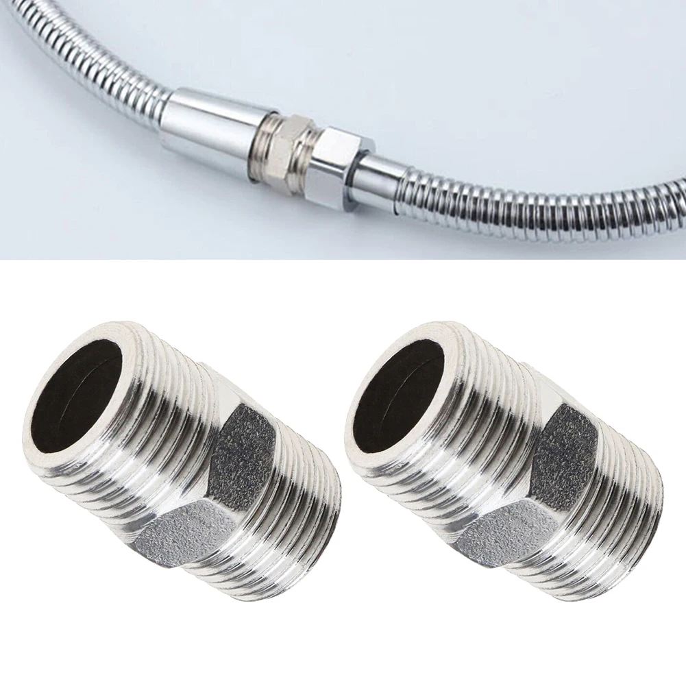 2 Pcs Show====r Hose Extension===Universal Hose Extender M=Hos==e Longer Extend For DIY ==owers Bathrooms RVs Outdoor Showers