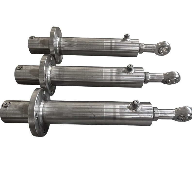 63/35-378 Stainless Steel Feeding Hydraulic Cylinder Binaural Engineering Cylinder Single Bidirectional Lifting Cylinder