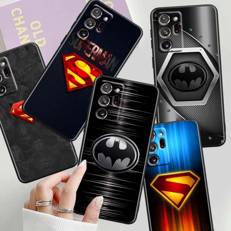 

Logo Art S-Supermans B-Batmans Phone Case For Samsung A42 A41 A35 A34 A33 A32 A25 A24 A23 A21s A04 A03 Note 20 Ultra 5G Black