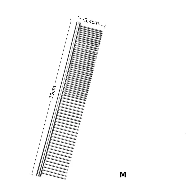 Edelstahl-Tierpflegekamm für Katzen und Hunde - Haarentfernungs- und Massage-Tool in 3 Größen - Essentielles Zubehör zur Tierhaarreinigung – Detail 11