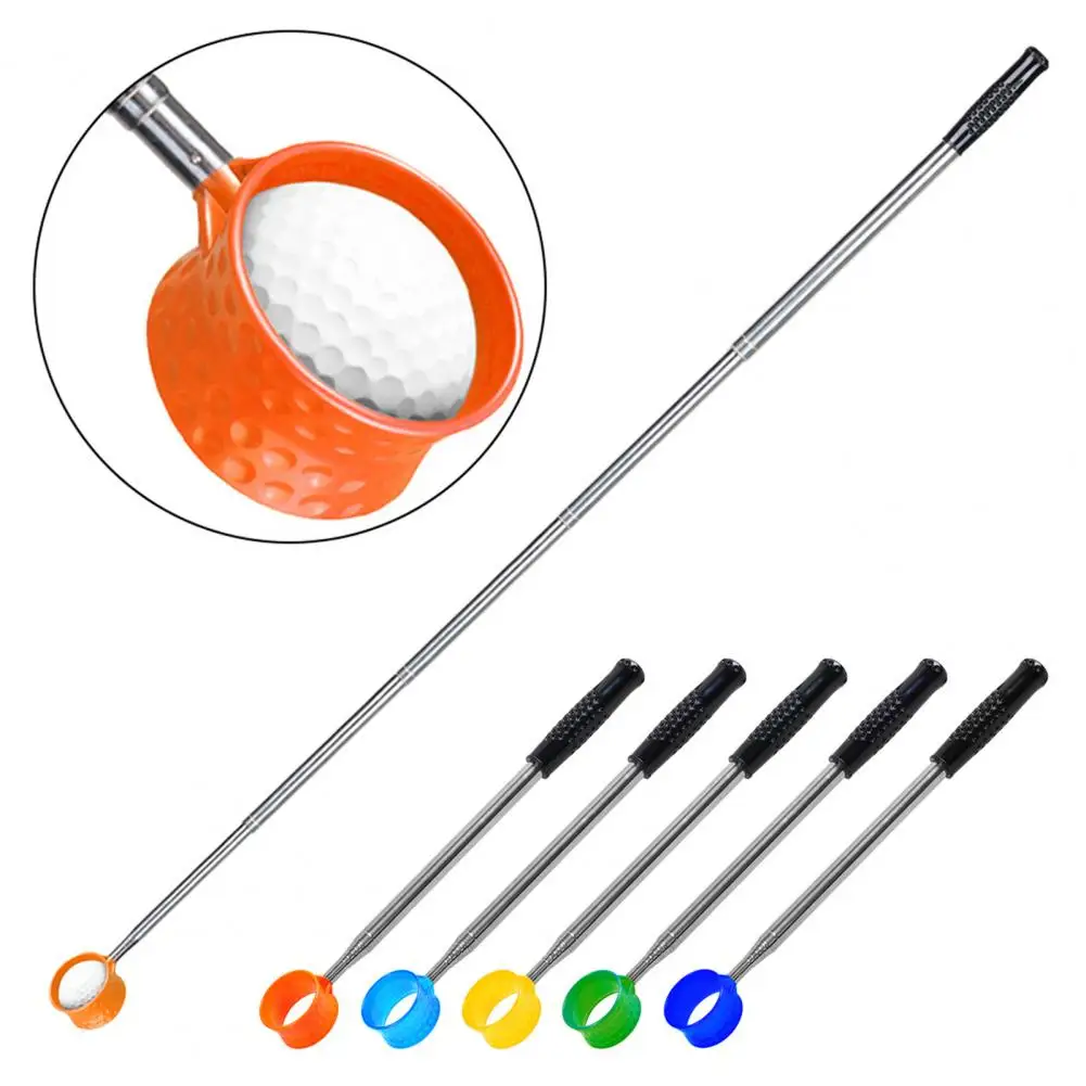 Weather-resistant Golf Ball Grabber Telescopic Golf Ball Retriever Tool Stainless Steel Two-sided Water Ball Grabber for Men