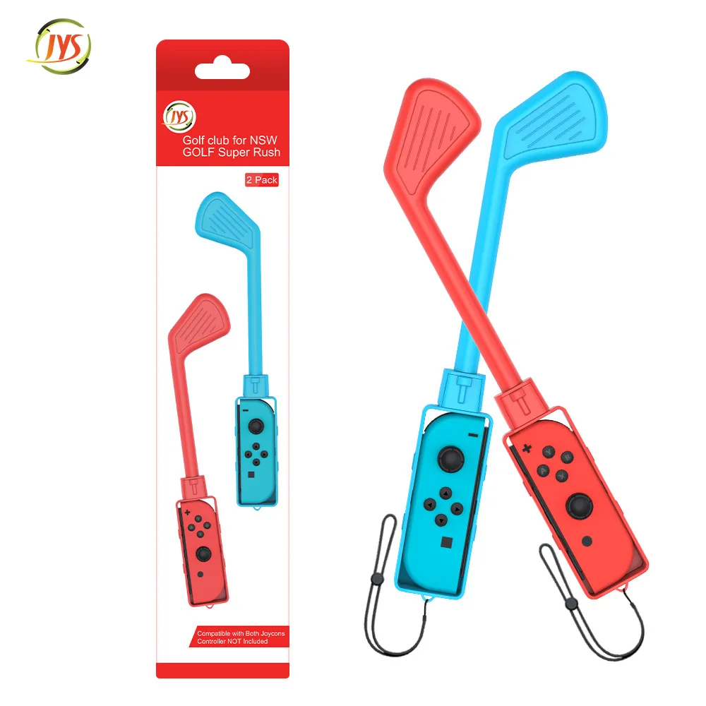 Clubes de golfe telescópicos para Nintendo Switch, Golf Rush Handle Grip Stick, JYS-NS211, 2Pcs