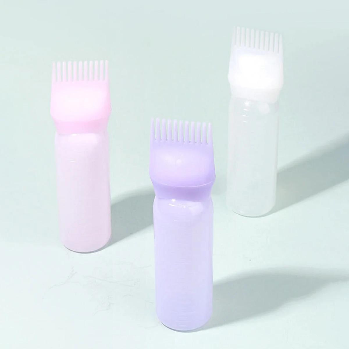 3 uds cepillo de plástico para teñir el cabello botellas de champú peine de aceite herramientas de estilismo tinte para el cabello herramientas de salón de belleza especiales para pelucas de cabello real