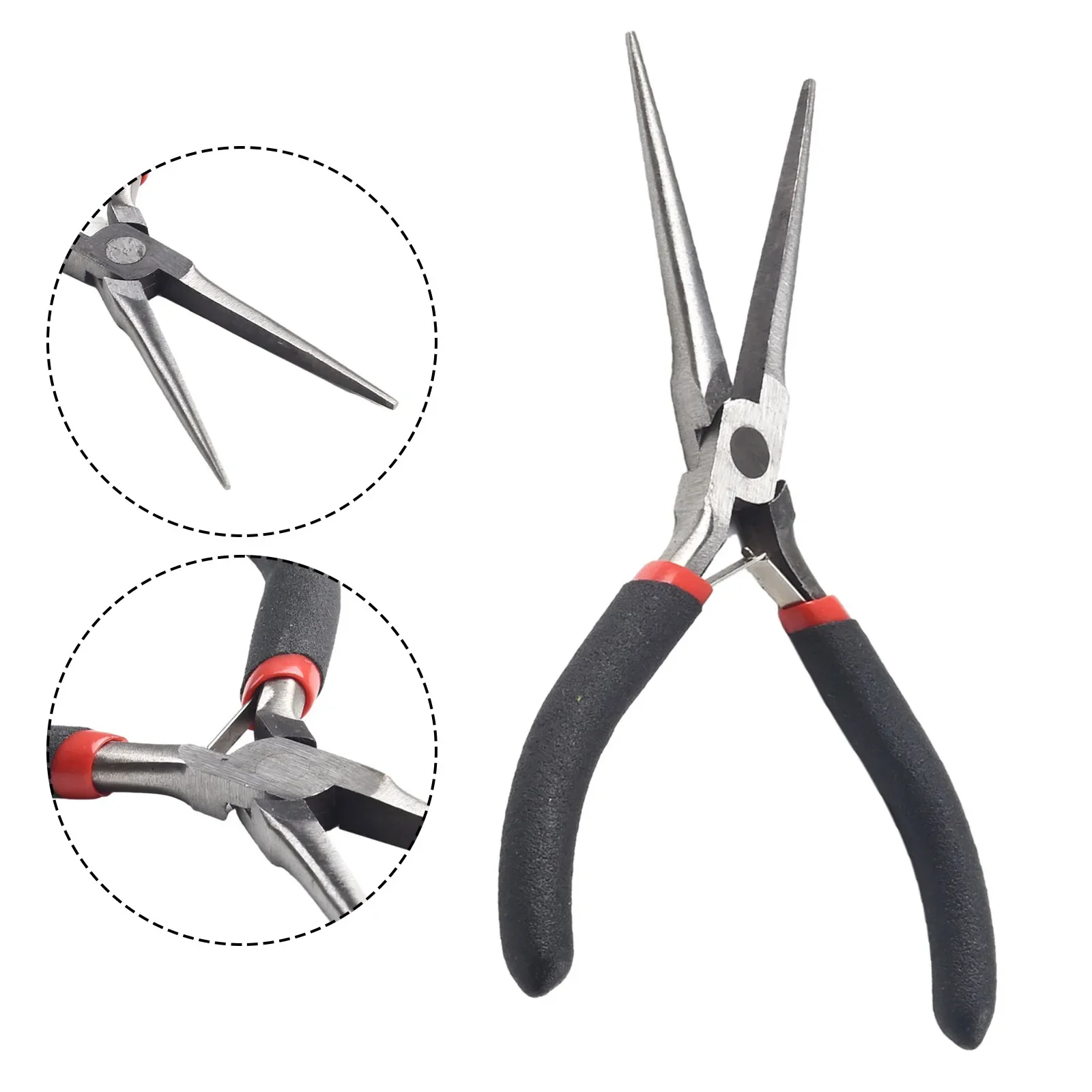 Jewelry Pliers 4.5inchm Long Chain Nose Pliers(Needle Nose Pliers) Carbon Steel For Jewelry Making Handmade Diagonal Plier