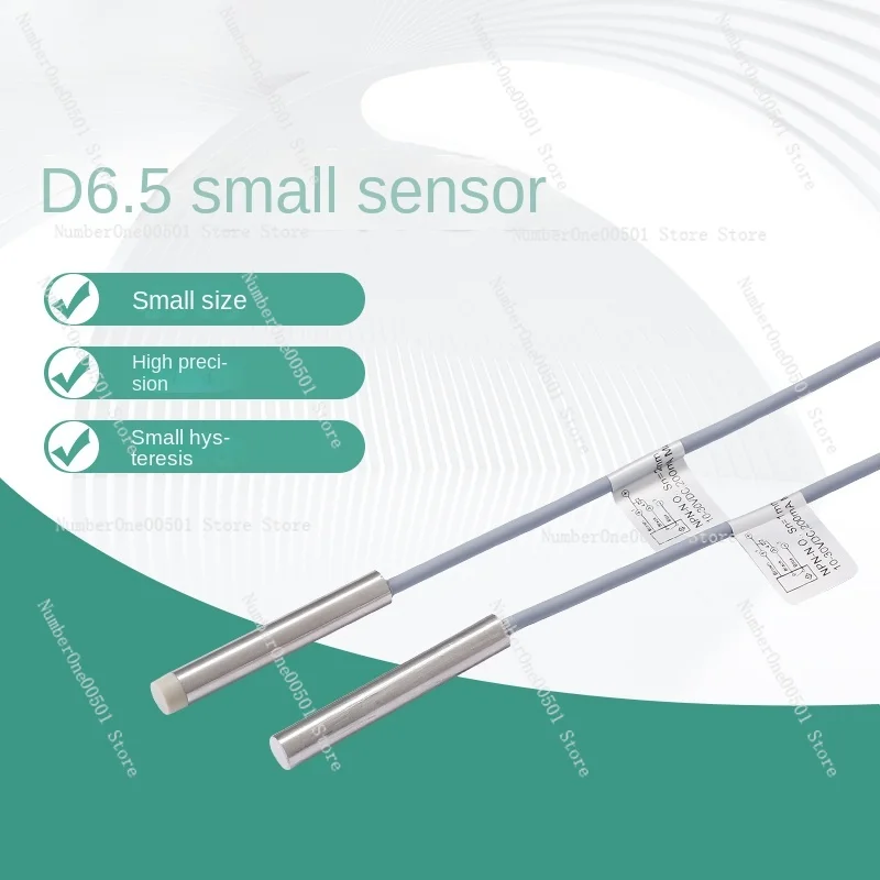 D6.5 Inductive Metal Detection Proximity Switch Light Body Threadless Small Size DC Three-Wire Sensor IP67