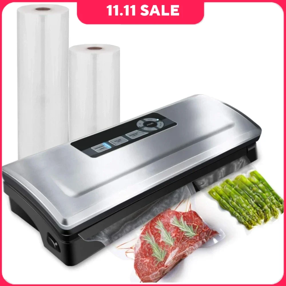 Vacuum Sealer Machine, 8-in-1 Easy Presets & 4 Food Modes with Starter Kit, Compact Vacuum Food Sealers