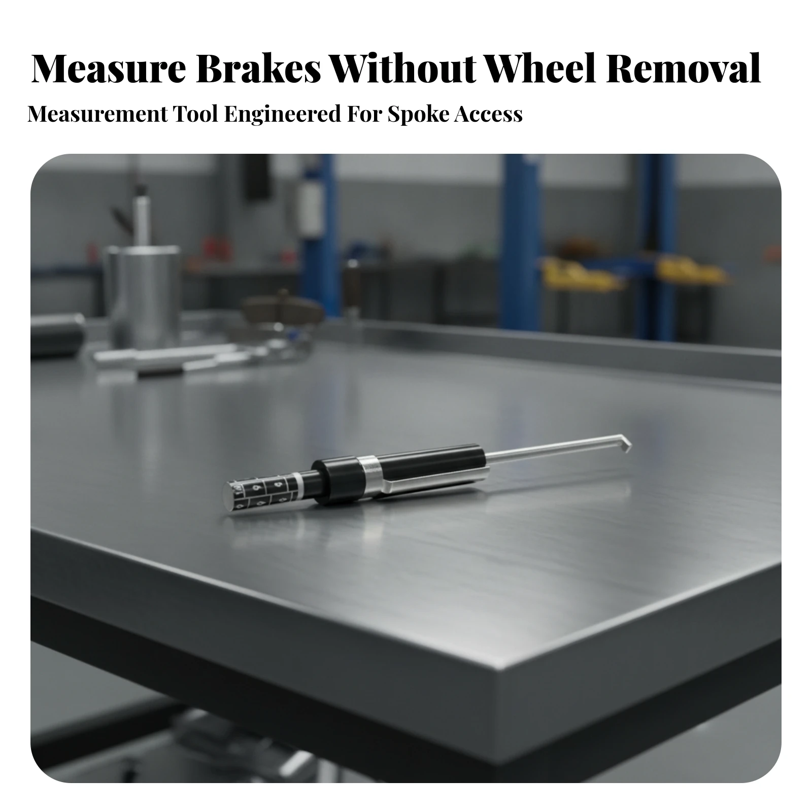 Brake Pad Thickness Inspection Pen Easy to Use Brake Pad Inspection Pen with Clip Portable Slim Profile for Auto Mechanics
