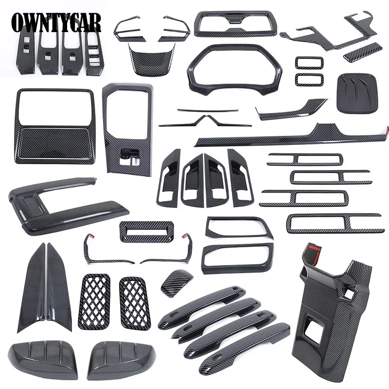 

ABS Carbon Fiber For Toyota Grand Highlander 2024 2025 Interior Kit Dashboard Console Gear Shift Panel Decoration Cover Stickers