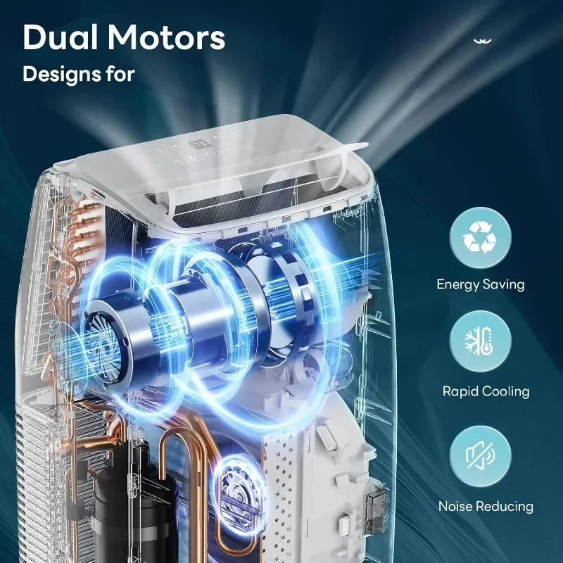 Condizionatore d'aria portatile, modalità ventola deumidificatore intelligente, elettrodomestici di raffreddamento per soggiorno
