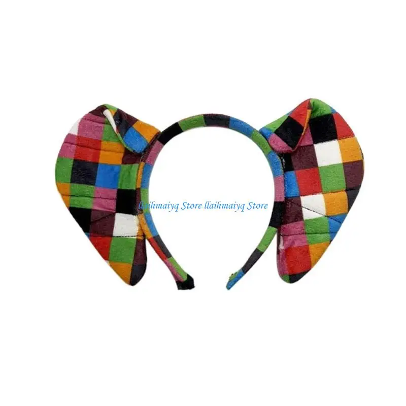 573B Elephant/Cats/Foxes Costume Set Ears Headband Tail Cuffs Animal Fancy Costumes