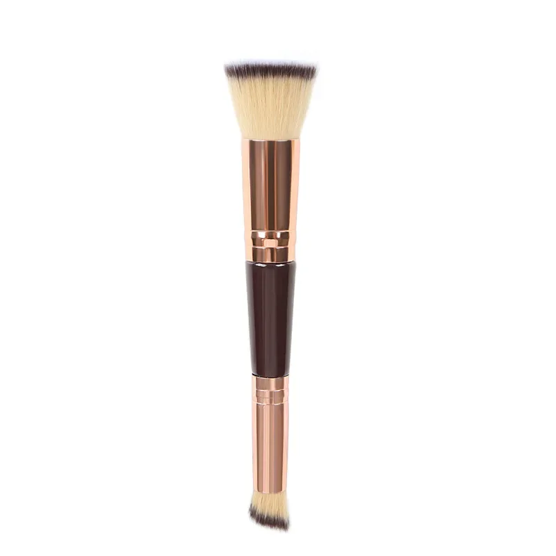 Double-ended Foundation Brush Dual-purpose Makeup Brush Short Hair Foundation Brush Oblique Concealer Beauty Tools