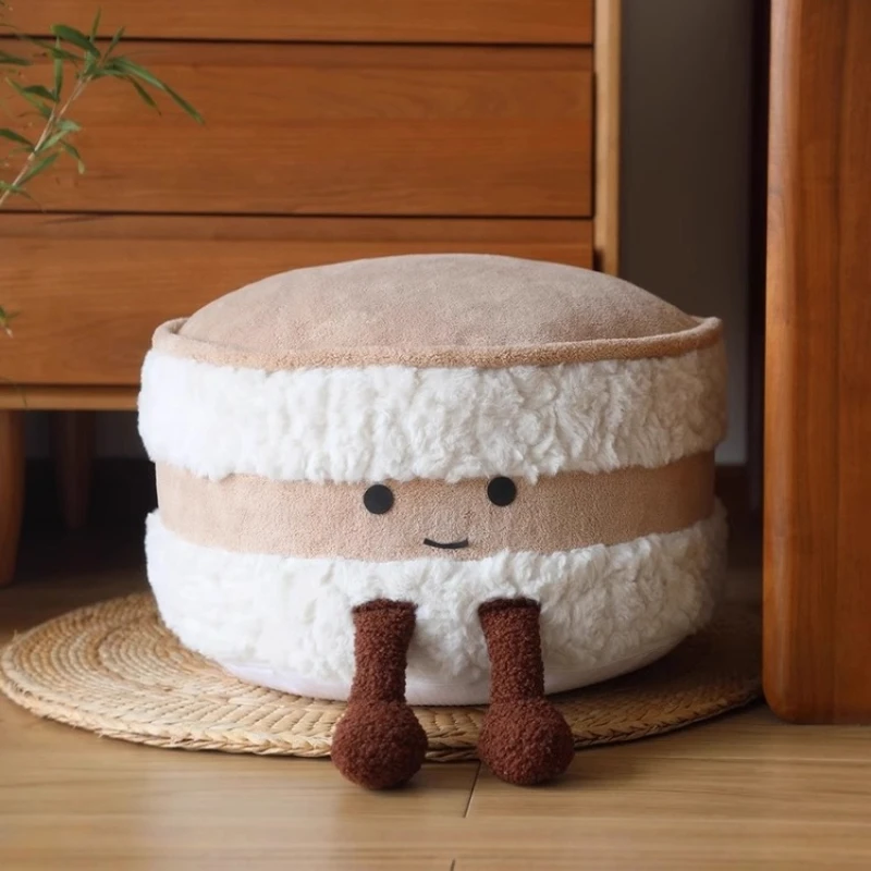 

Cute Sitting Pier Living Room Sofa Low Stool Foot Pedal Bedroom Lazy Tatami Futon Removable Washable Shoe Footrest Seat Puffs