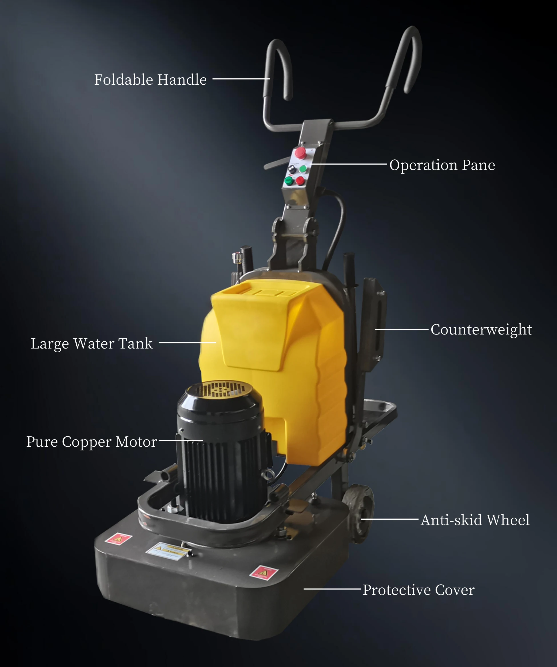 Moedor e polidor de piso de concreto