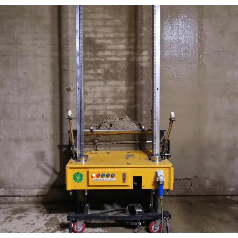 Electric Wall Plastering Machine with Automatic Leveling System Ceiling-Braced Rendering Equipment for Rapid Interior Wall