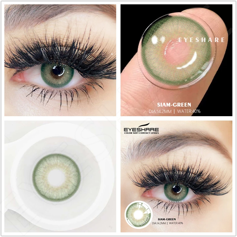 EYESHARE Natural Color Lens Eyes 2pcs Color Contact Lenses For Eyes Blue Gray Color Lens Yearly Beauty Cosmetic Contact Lens Eye
