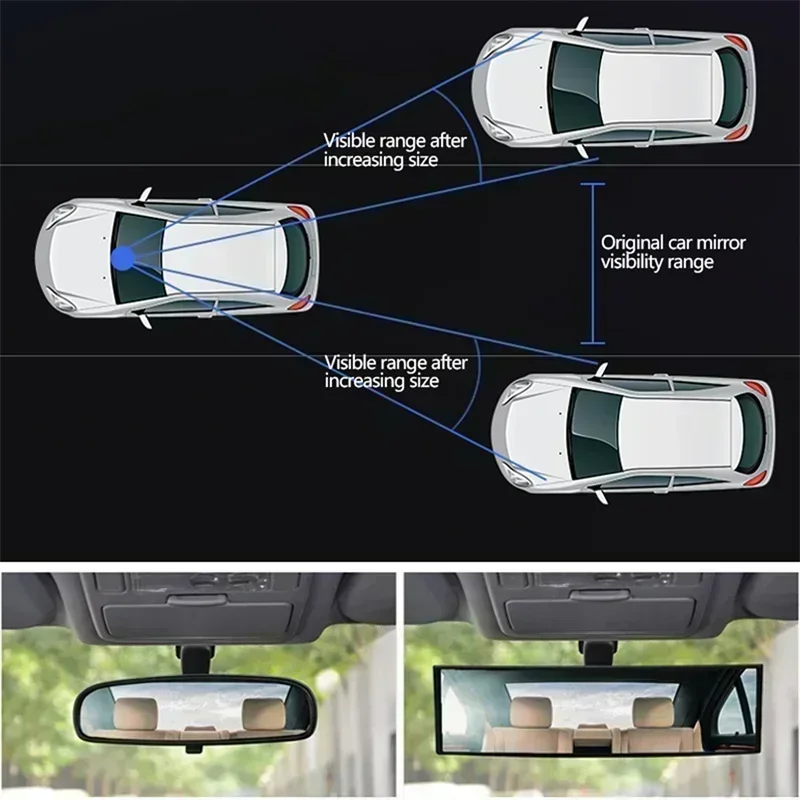 Autospiegel Interieur Achteruitkijkspiegels Universele Auto Achteruitkijkspiegel Anti-glare Groothoek Oppervlak Blauwe Spiegel Auto Accessoires