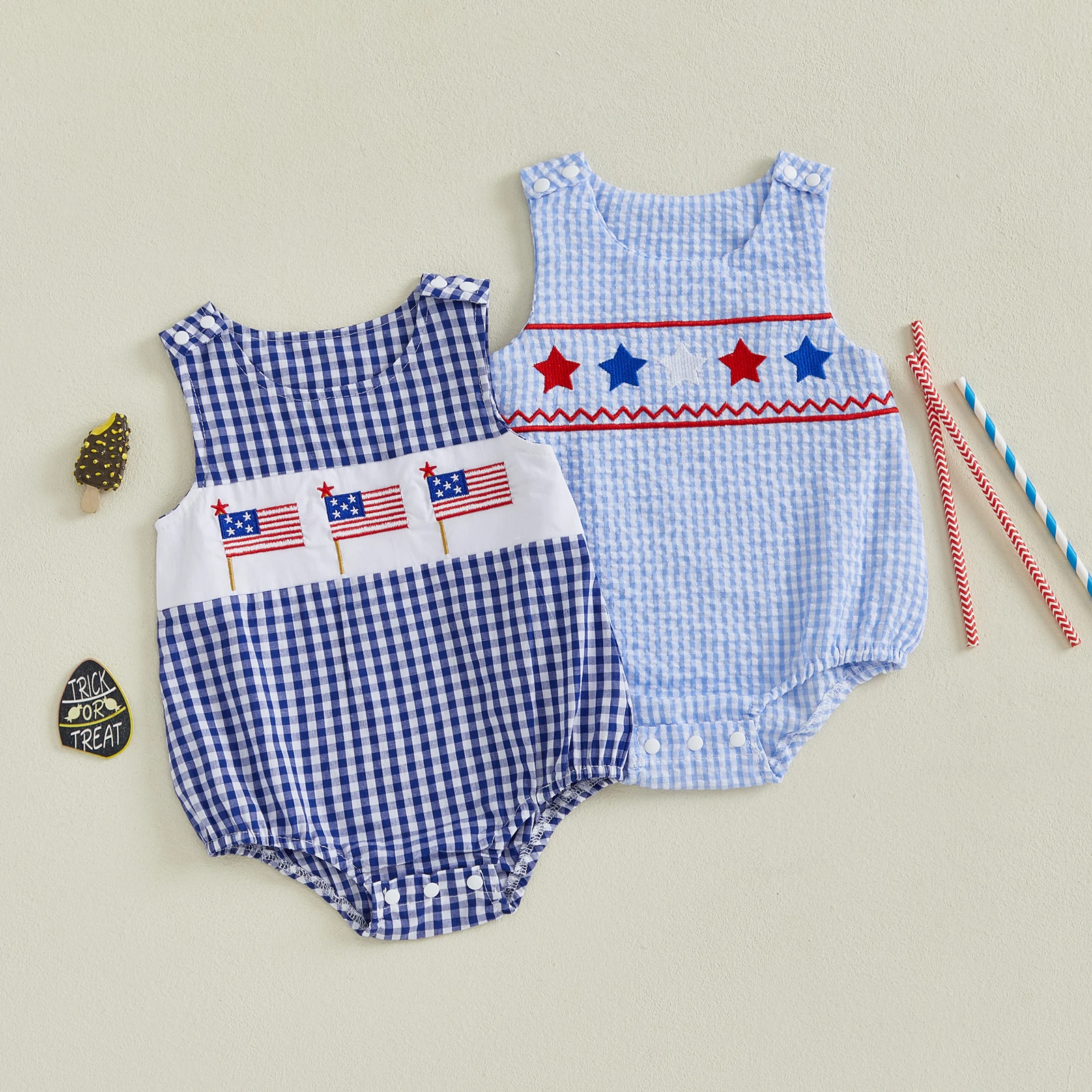 

Комбинезон Lioraitiin для маленьких мальчиков на 4 июля, комбинезон-майка без рукавов с круглым вырезом и вышивкой флага