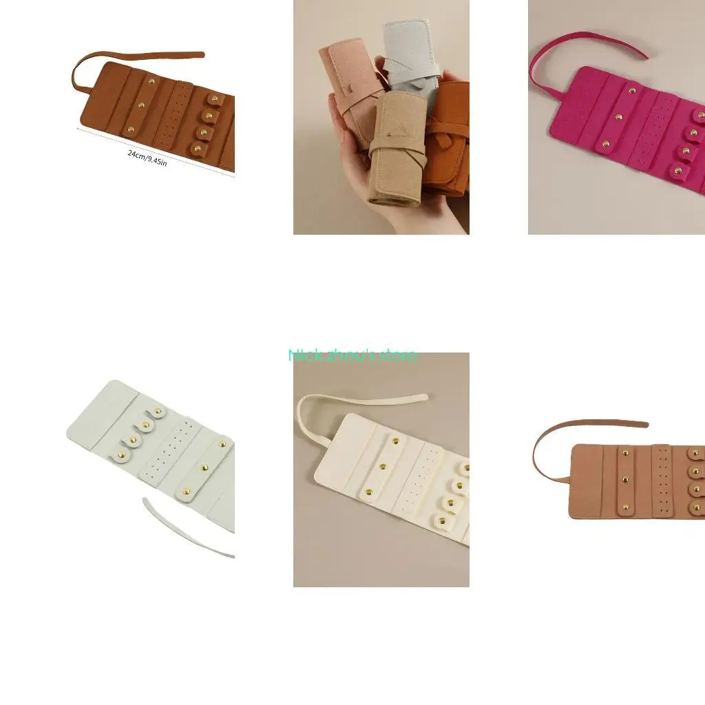 

E15E Портативная сумка-органайзер для ювелирных изделий, чехол для ожерелья/колец/серьг/браслета