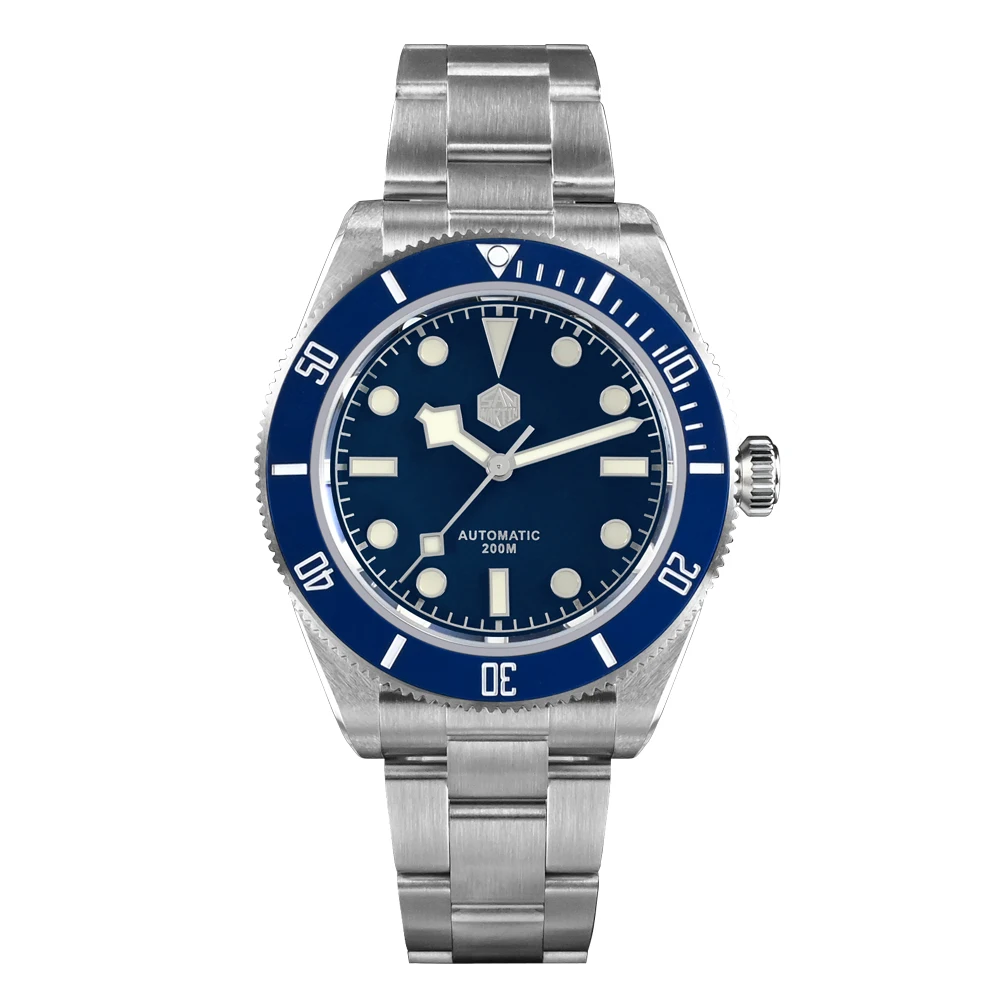 San Martin BB58 Luxus-Herrenuhr, 40 mm, klassische Retro-Taucheruhr, PT5000, automatische mechanische Uhren, Saphirglas, wasserdicht, 200 m leuchtend